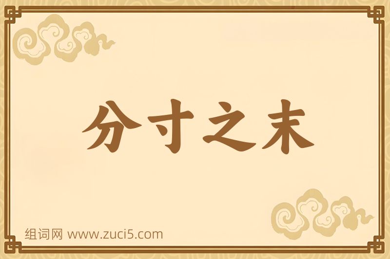 成语分寸之末图片