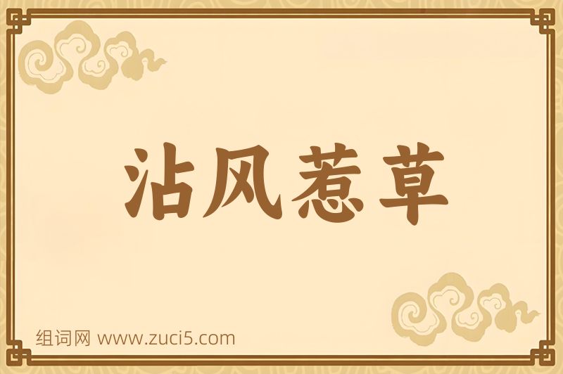 成语沾风惹草图片