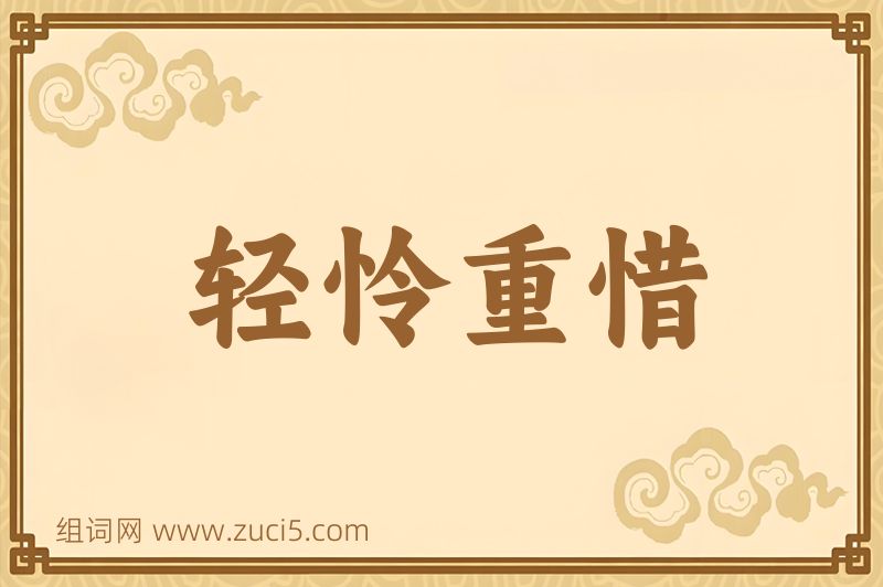 成语轻怜重惜图片