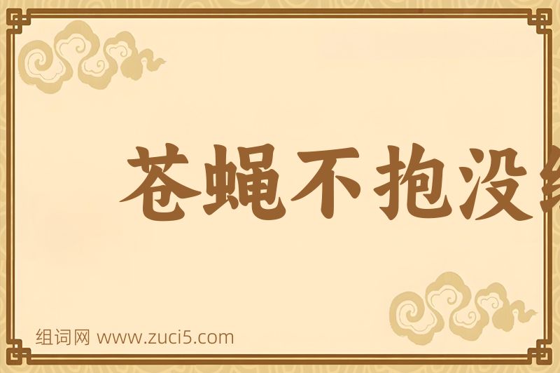 成语苍蝇不抱没缝的蛋图片